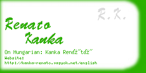 renato kanka business card